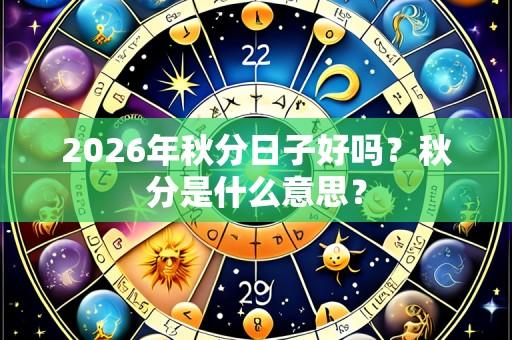2026年秋分日子好吗?秋分是什么意思?