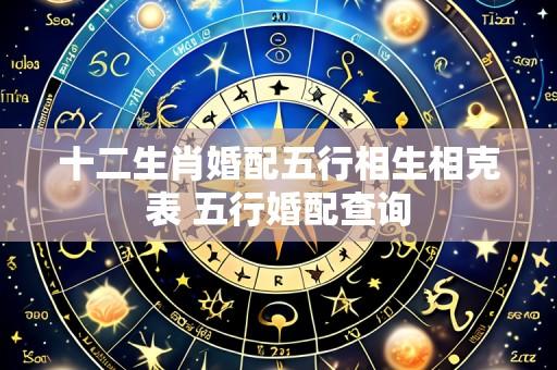 十二生肖婚配五行相生相克表 五行婚配查询