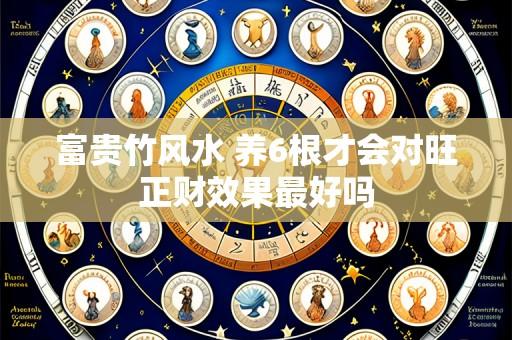 富贵竹风水 养6根才会对旺正财效果最好吗