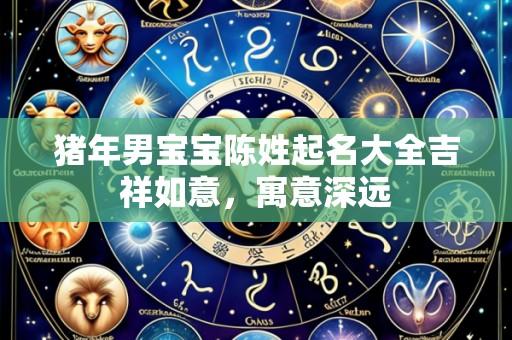 猪年男宝宝陈姓起名大全吉祥如意,寓意深远