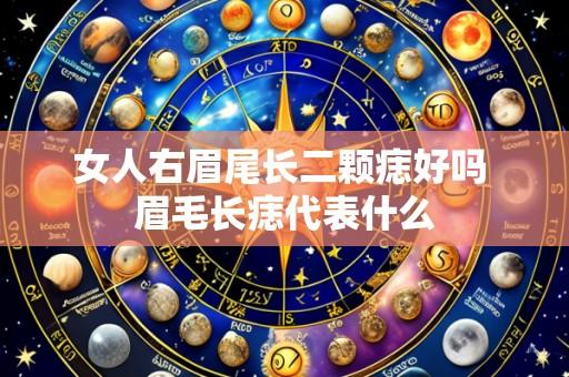 女人右眉尾长二颗痣好吗 眉毛长痣代表什么