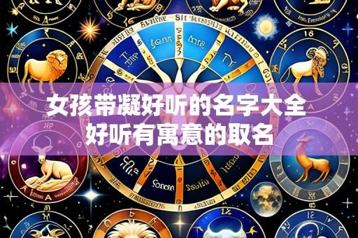 女孩带凝好听的名字大全 好听有寓意的取名