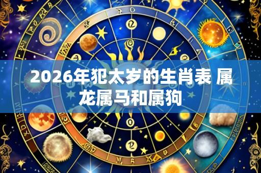 2026年犯太岁的生肖表 属龙属马和属狗
