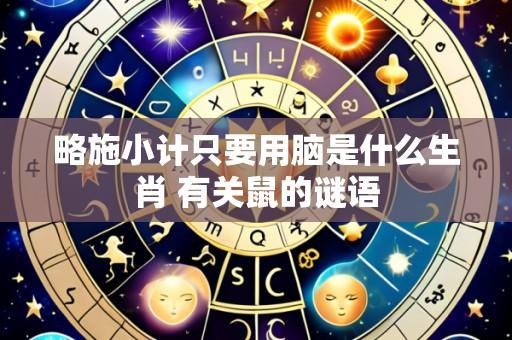 略施小计只要用脑是什么生肖 有关鼠的谜语