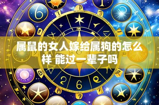 属鼠的女人嫁给属狗的怎么样 能过一辈子吗