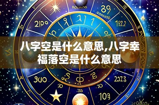 八字空是什么意思,八字幸福落空是什么意思