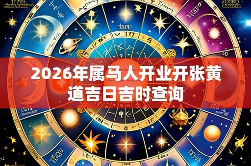 2026年属马人开业开张黄道吉日吉时查询