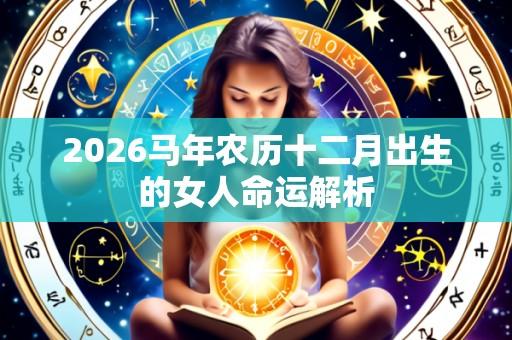 2026马年农历十二月出生的女人命运解析