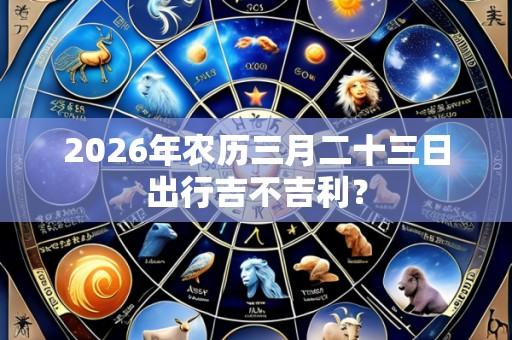 2026年农历三月二十三日出行吉不吉利?