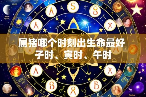 属猪哪个时刻出生命最好 子时、寅时、午时