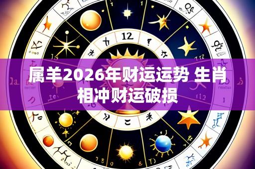 属羊2026年财运运势 生肖相冲财运破损