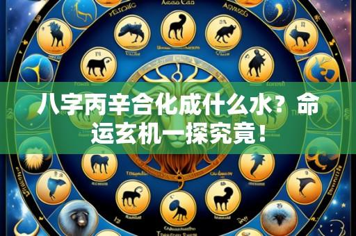 八字丙辛合化成什么水?命运玄机一探究竟!