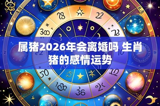 属猪2026年会离婚吗 生肖猪的感情运势