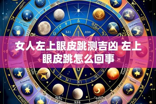 女人左上眼皮跳测吉凶 左上眼皮跳怎么回事