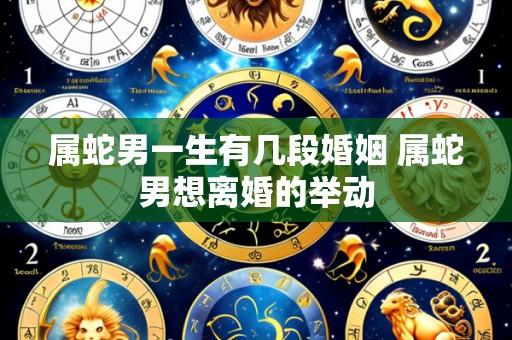 属蛇男一生有几段婚姻 属蛇男想离婚的举动