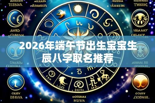 2026年端午节出生宝宝生辰八字取名推荐