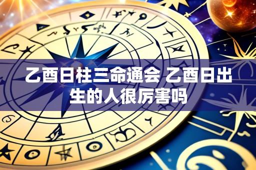 乙酉日柱三命通会 乙酉日出生的人很厉害吗