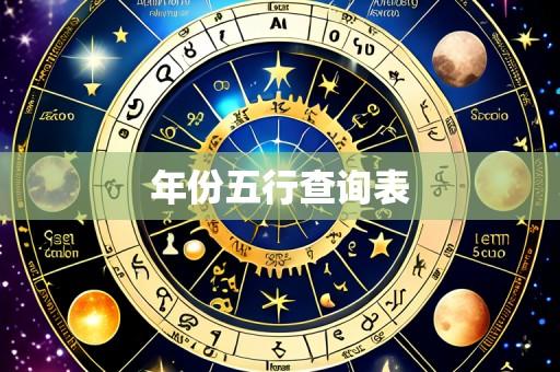 年份五行查询表