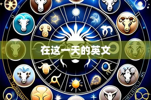 在这一天的英文