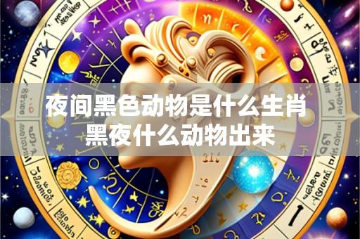 夜间黑色动物是什么生肖 黑夜什么动物出来