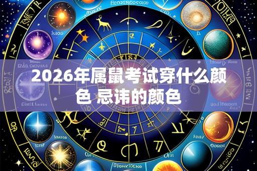 2026年属鼠考试穿什么颜色 忌讳的颜色