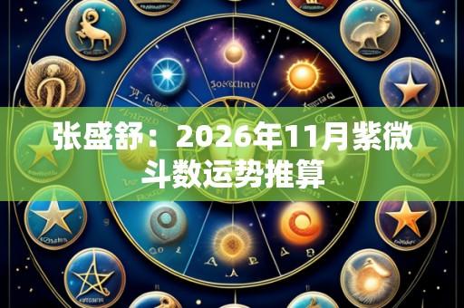 张盛舒：2026年11月紫微斗数运势推算