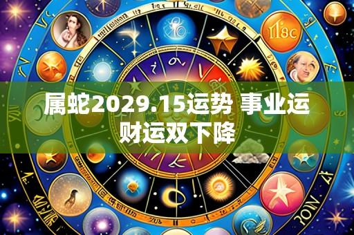 属蛇2029.15运势 事业运财运双下降