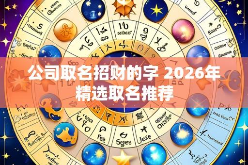 公司取名招财的字 2026年精选取名推荐