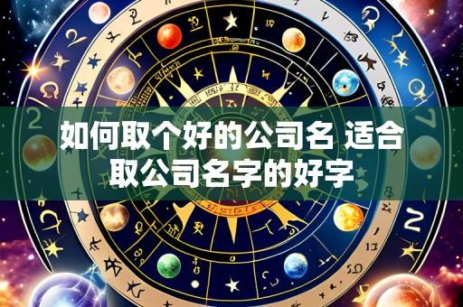 如何取个好的公司名 适合取公司名字的好字