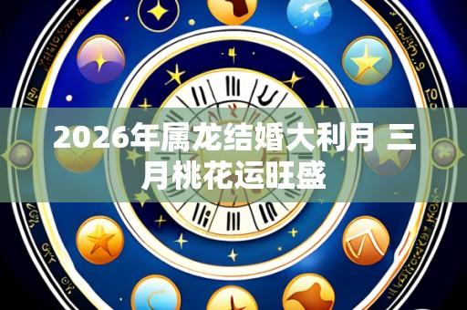 2026年属龙结婚大利月 三月桃花运旺盛