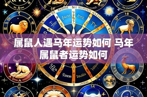 属鼠人遇马年运势如何 马年属鼠者运势如何