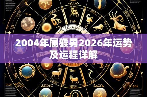2004年属猴男2026年运势及运程详解
