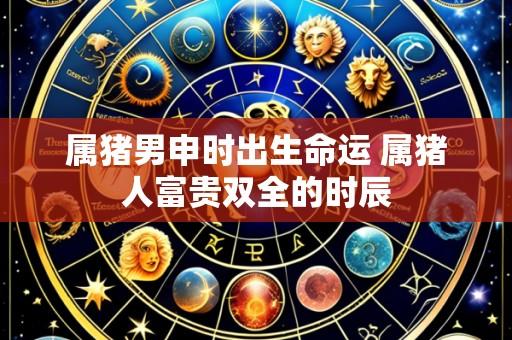 属猪男申时出生命运 属猪人富贵双全的时辰