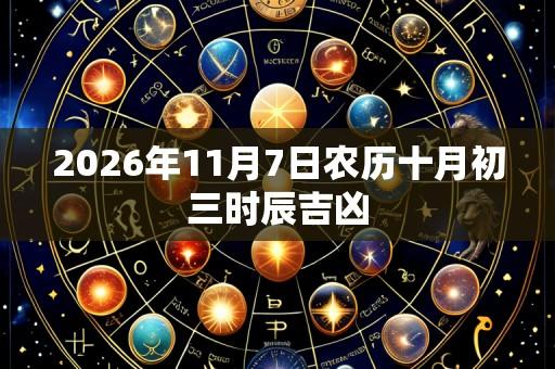 2026年11月7日农历十月初三时辰吉凶