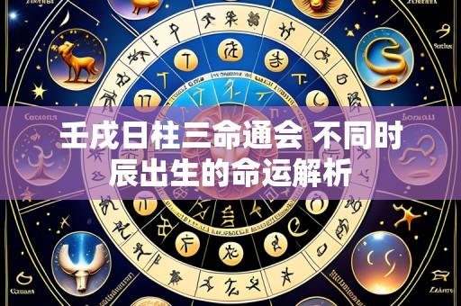 壬戌日柱三命通会 不同时辰出生的命运解析