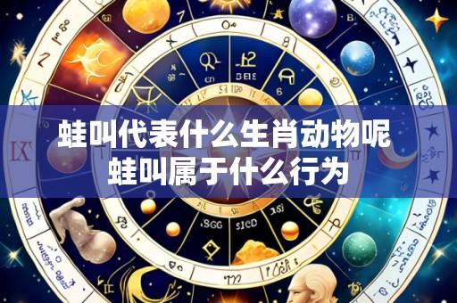 蛙叫代表什么生肖动物呢 蛙叫属于什么行为