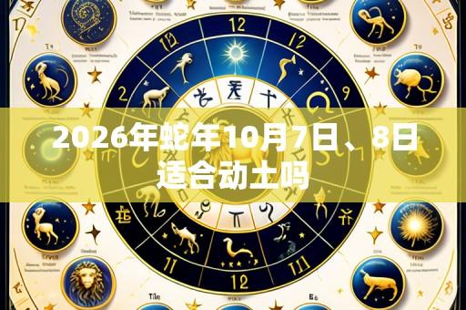 2026年蛇年10月7日、8日适合动土吗