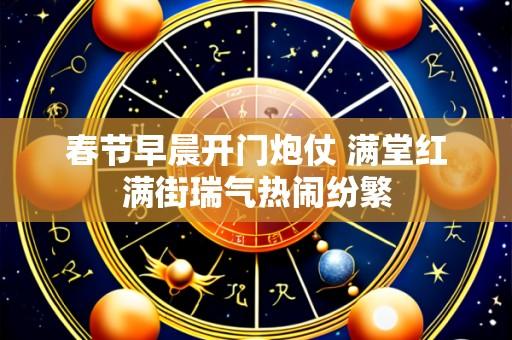 春节早晨开门炮仗 满堂红满街瑞气热闹纷繁