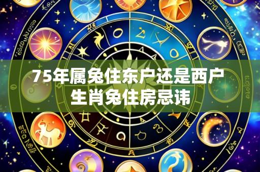 75年属兔住东户还是西户 生肖兔住房忌讳