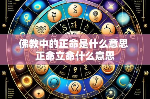 佛教中的正命是什么意思 正命立命什么意思