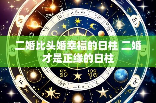 二婚比头婚幸福的日柱 二婚才是正缘的日柱