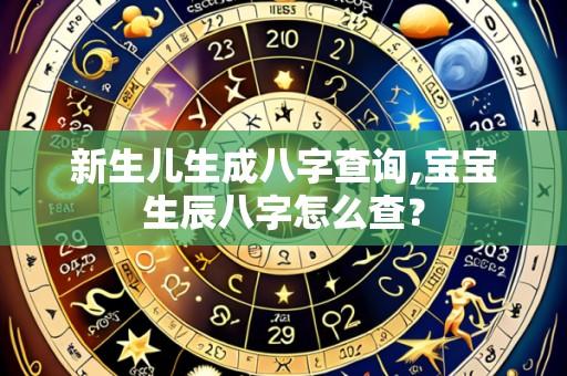 新生儿生成八字查询,宝宝生辰八字怎么查?
