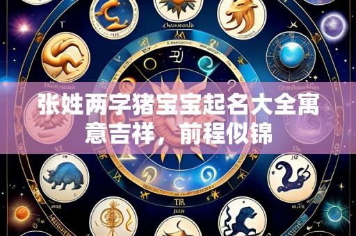 张姓两字猪宝宝起名大全寓意吉祥,前程似锦