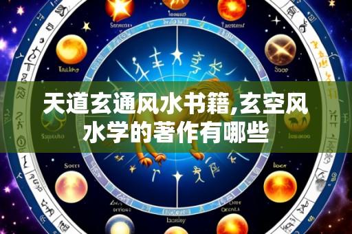 天道玄通风水书籍,玄空风水学的著作有哪些