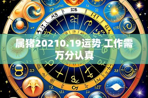 属猪20210.19运势 工作需万分认真