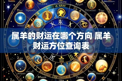 属羊的财运在哪个方向 属羊财运方位查询表