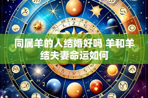 同属羊的人结婚好吗 羊和羊结夫妻命运如何