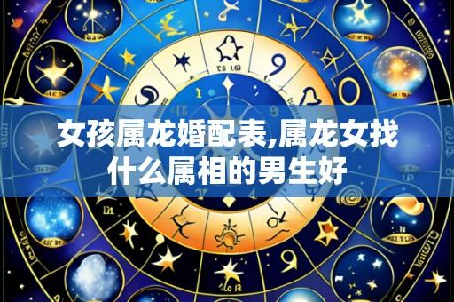女孩属龙婚配表,属龙女找什么属相的男生好