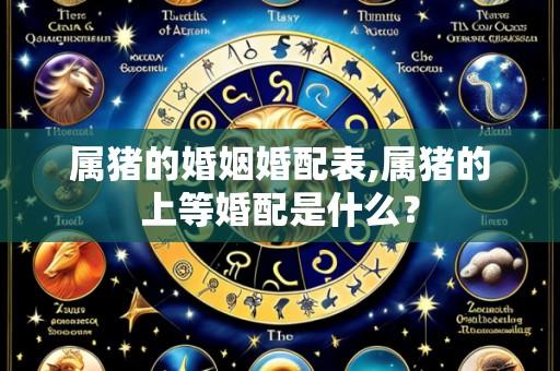 属猪的婚姻婚配表,属猪的上等婚配是什么?