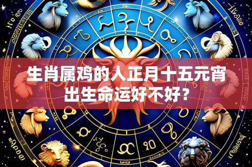 生肖属鸡的人正月十五元宵出生命运好不好?